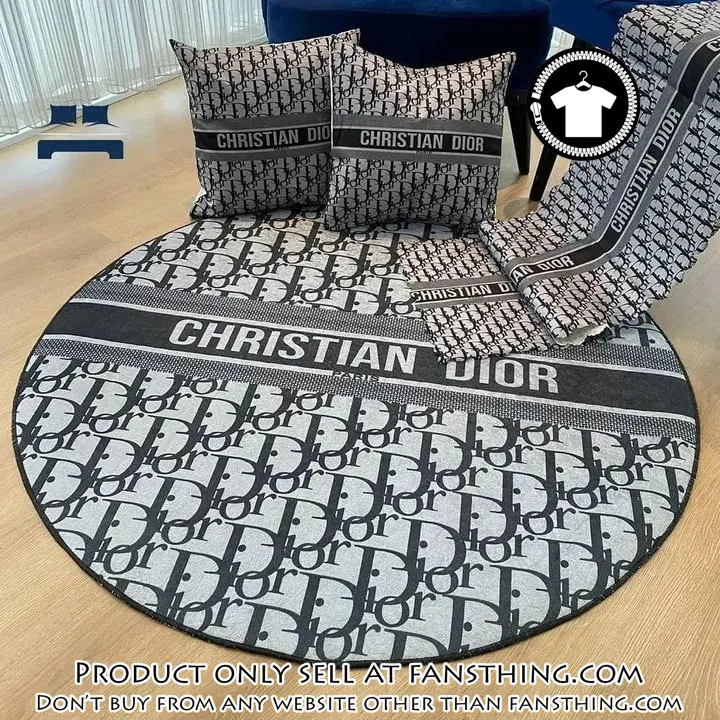 Christian dior paris luxury brand fashion round rug carpet home decor special gift fst5557530